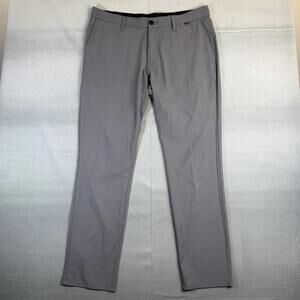 Travis Mathew Golf Pants Men 38 Light Gray Open To Close Lightweight Performance